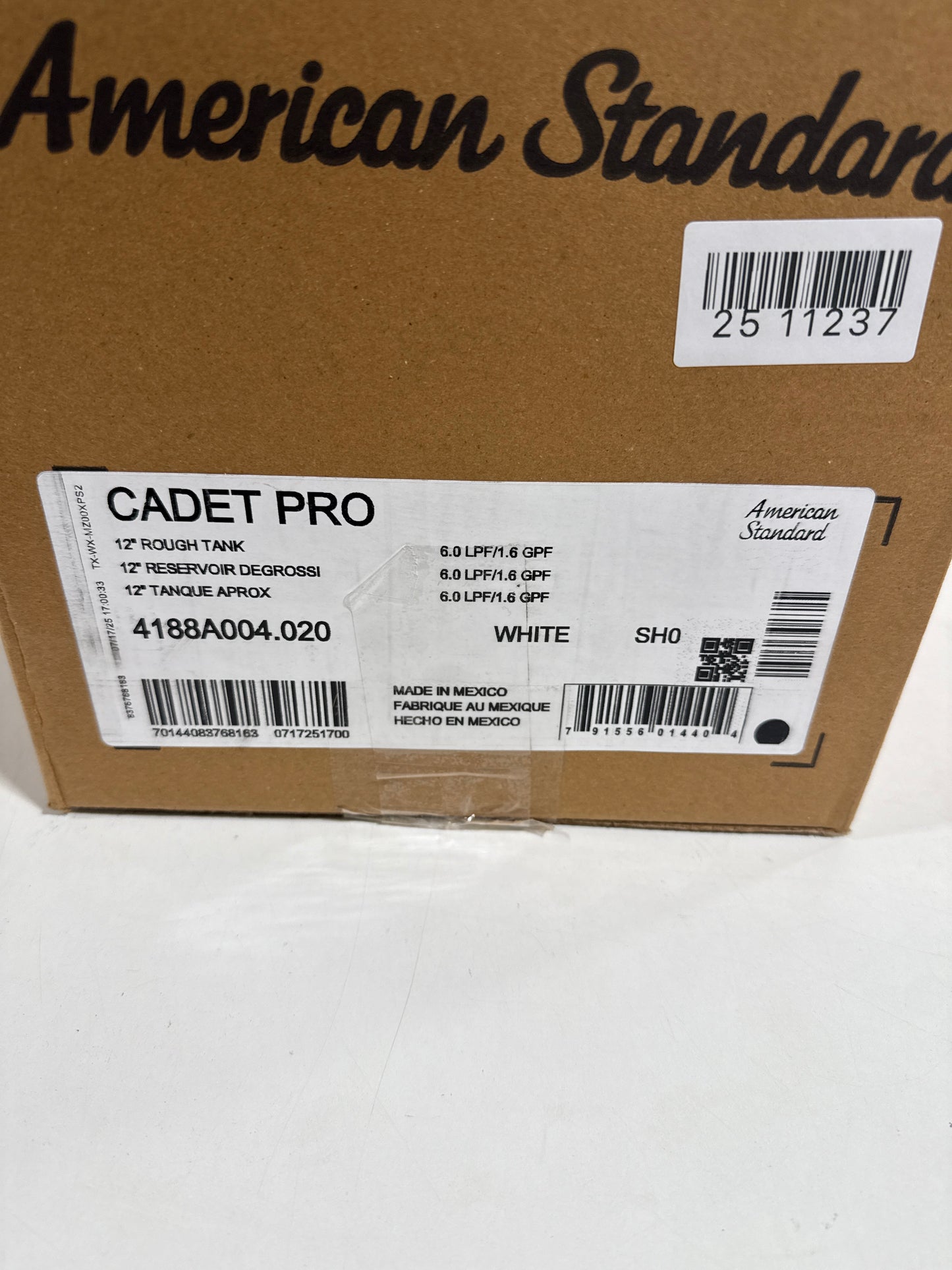 American Standard 4188A.004 Toilet Tank with Left Side Flush Lever White