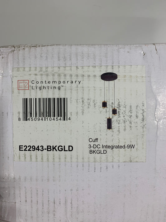 ET2 Lighting Cuff 12 Inch Multi Light Pendant Cuff - E22943-BKGLD
