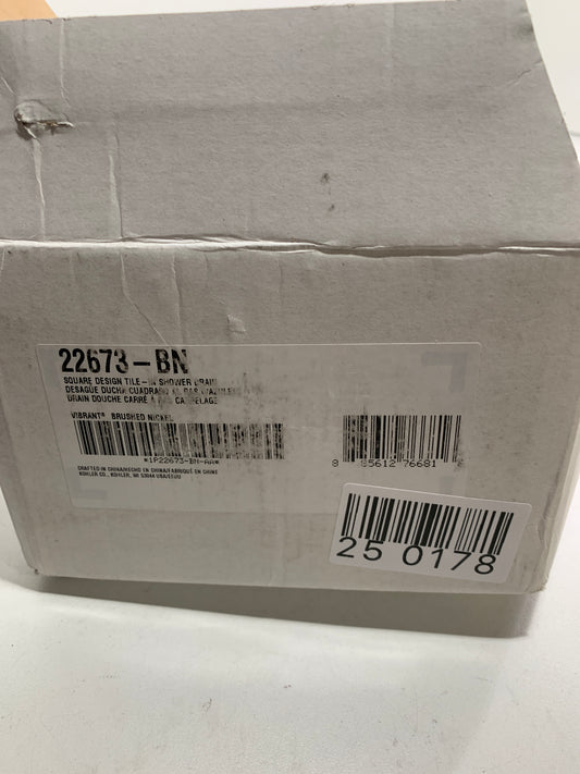 KOHLER K-22673 Clearflo Square Brass Tile-in Shower Drain