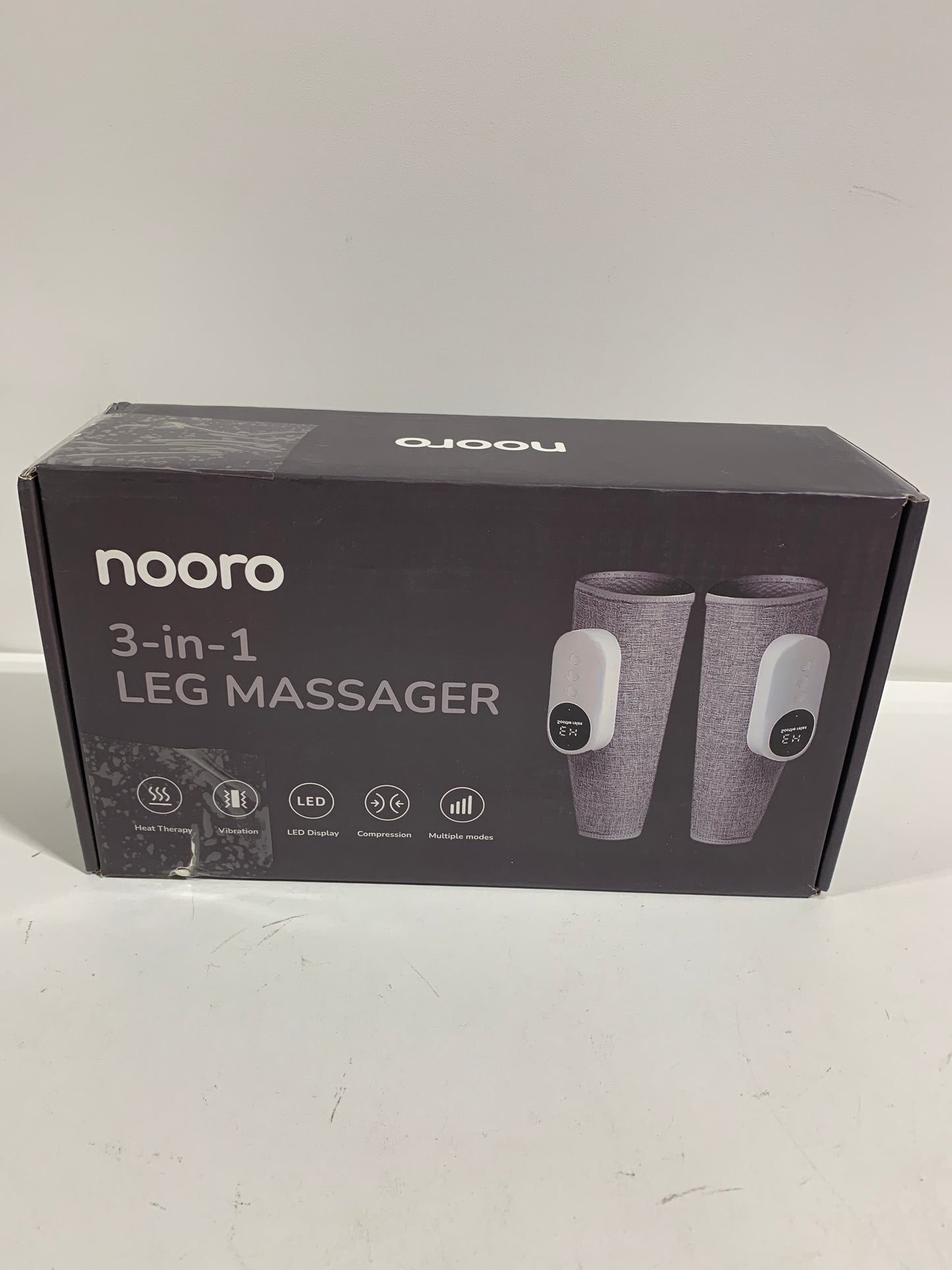 nooro 3-in-1 Leg Massager - Advanced System - Support for Legs and Feet Discomfort, Helps with Muscle Stiffness, Stimulates Natural Calf Wellness