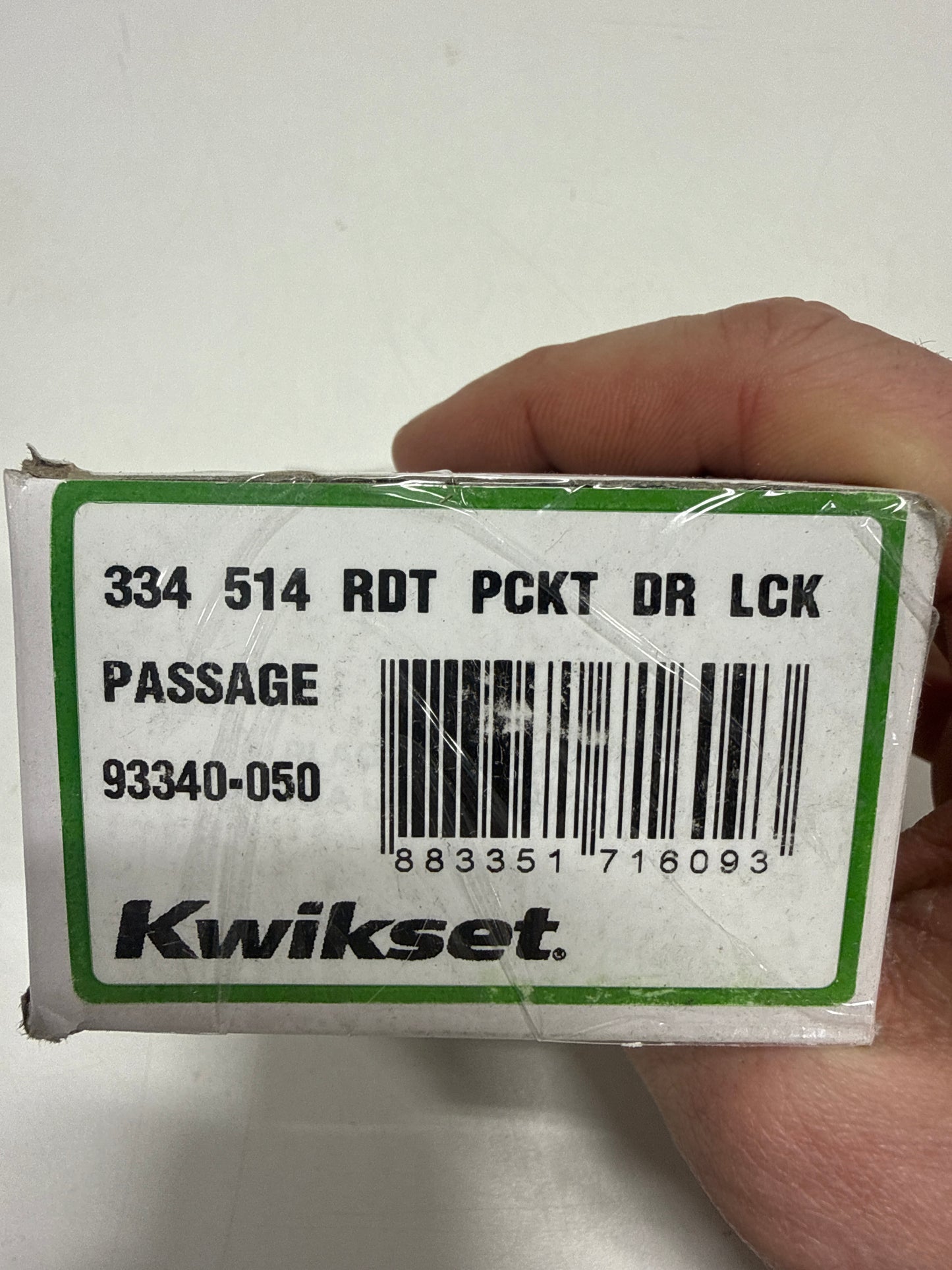 Kwikset 334-514 Round Passage Pocket Door Lock Matte Black Finish