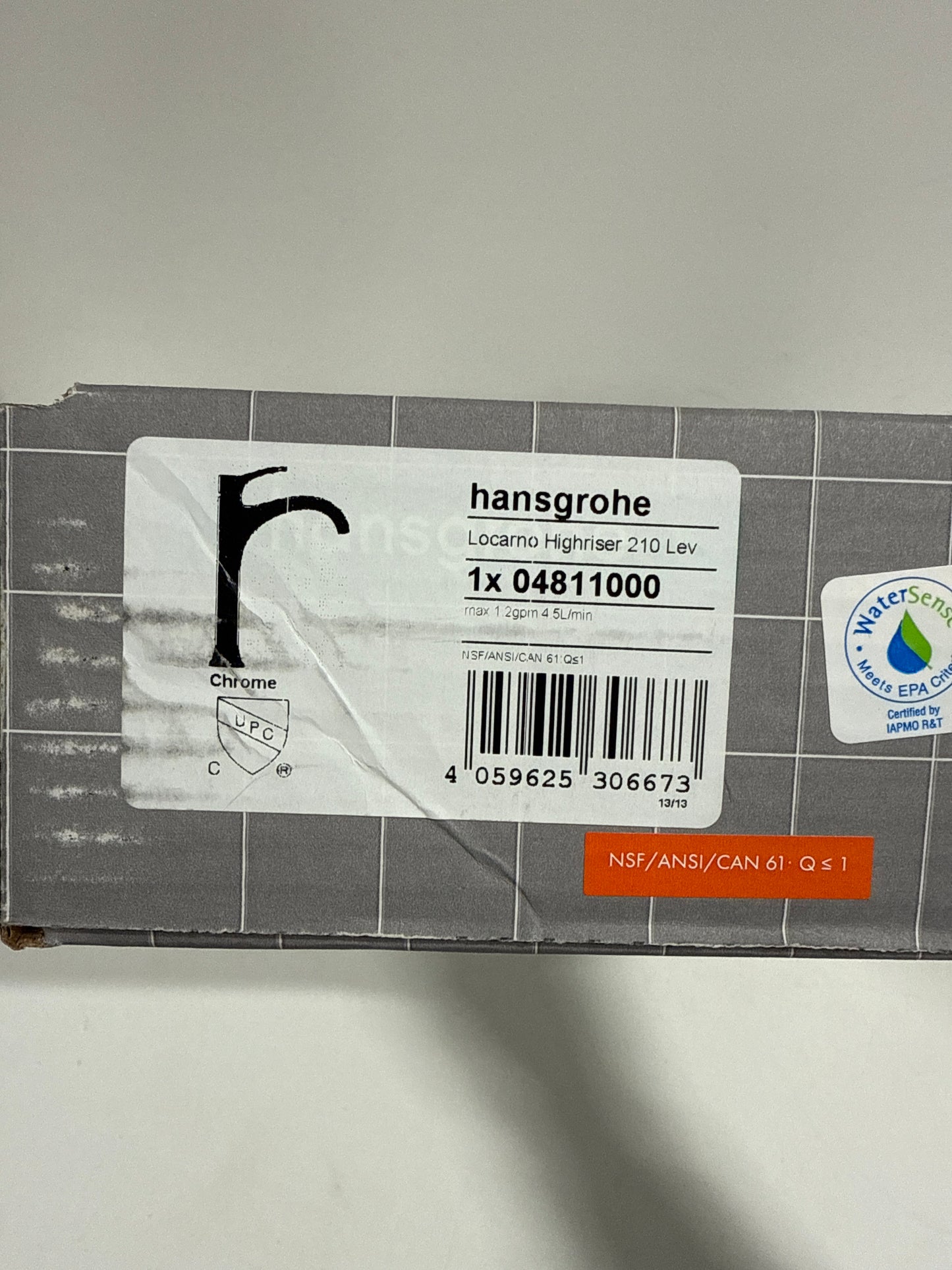 Hansgrohe 04811 Locarno 1.2 GPM Vessel Single Hole Bathroom Faucet Chrome Faucet