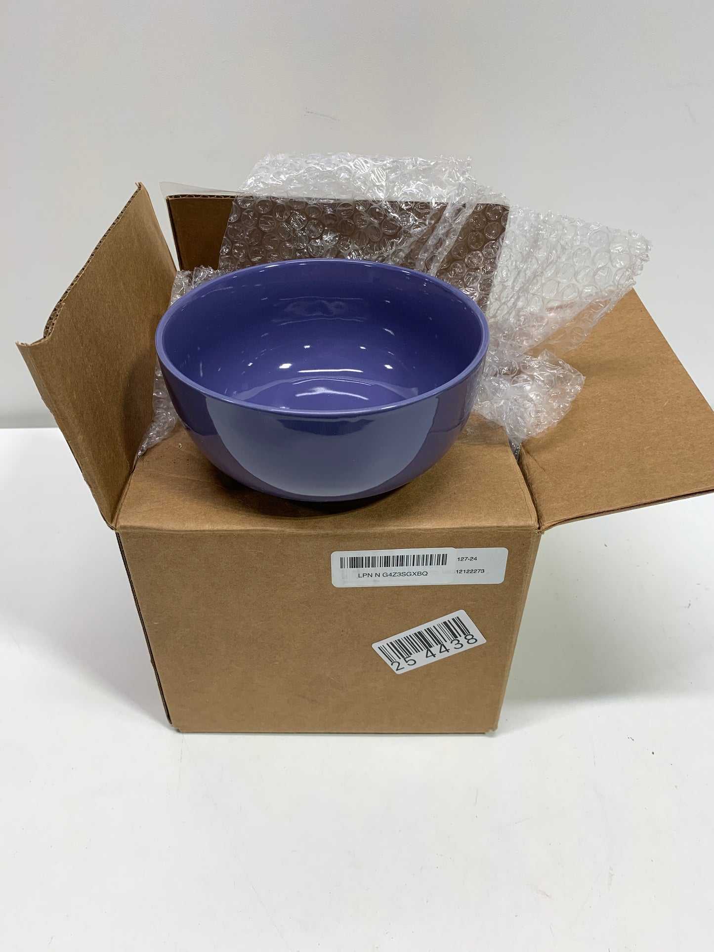 Elanze Designs Bistro Glossy Soup Violet Purple 6.5 x 6.5 Ceramic Bowls, Set of 2