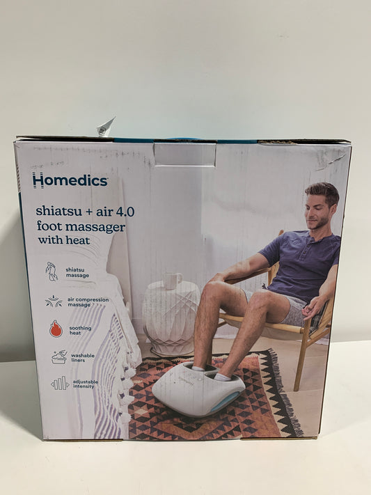 HoMedics Shiatsu + Air 4.0 Foot Massager with Heat, Gray