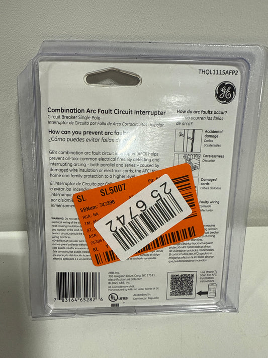 Q-Line 15 Amp Single-Pole Arc Fault Combination Circuit Breaker