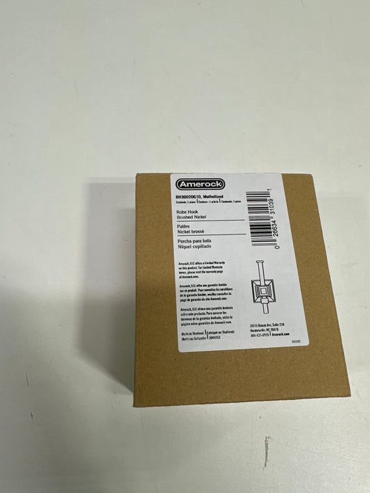 Amerock Mulholland Brushed Nickel Single Prong Robe Hook