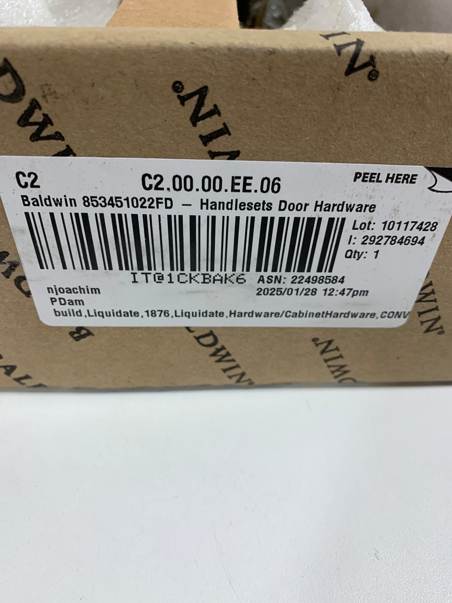 See Desc Baldwin 85345.2FD Landon Two Point Dummy Handleset with Egg Style Interior Knob Oil Rubbed Bronze Door Hardware