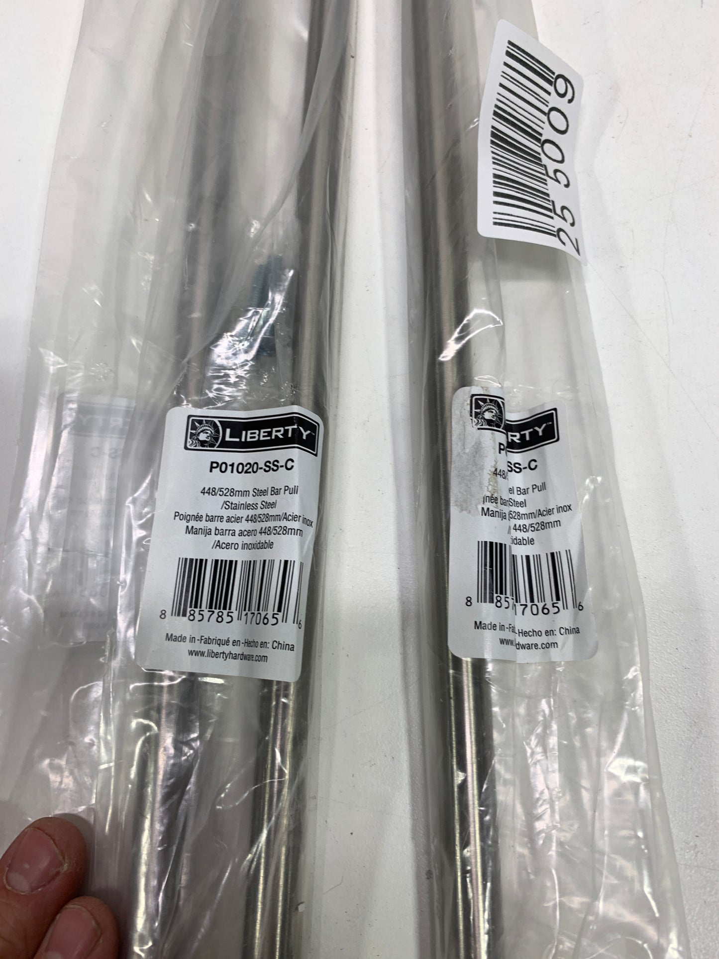 3 Liberty 448/528mm Steel Bar Pull Stainless