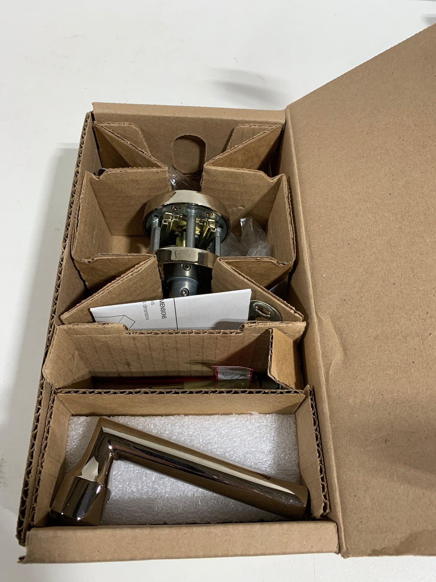 Baldwin PV.TUB.R.CRR.150.6L.DS Tube Right-Handed Privacy Lever with Contemporary Round Rose, Satin Nickel