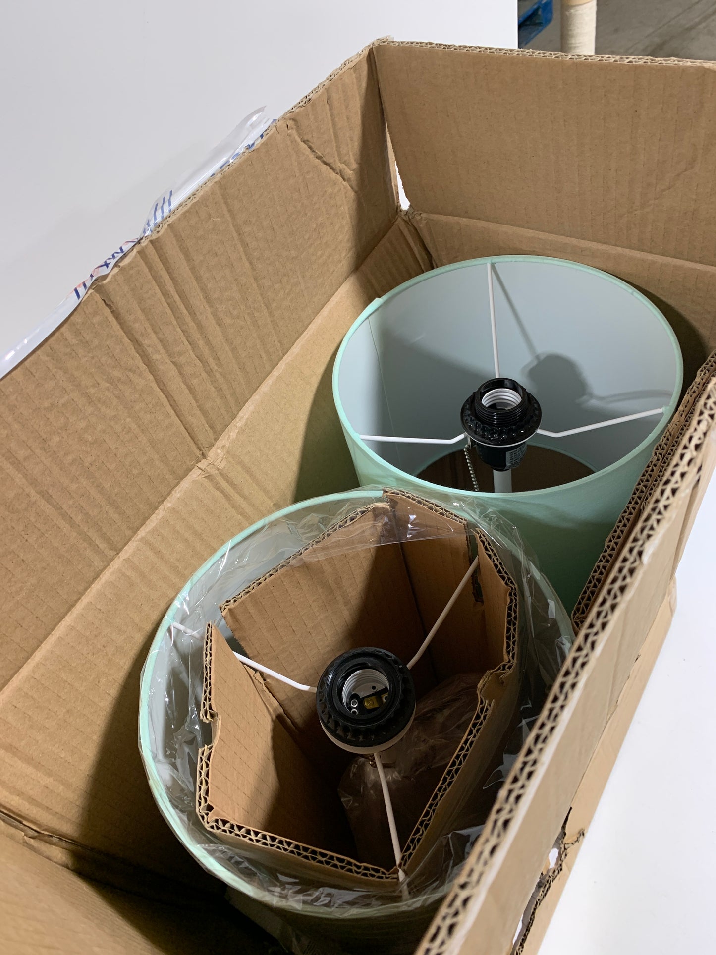 LimeLights White Stick Lamp with USB Charging Port, Aqua, PK 2