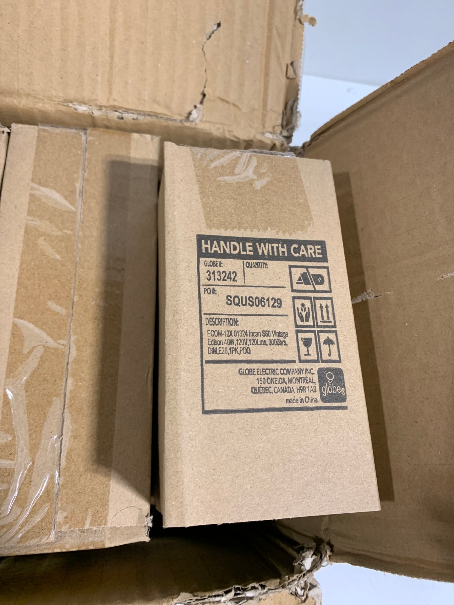 Globe Electric 313242 Pack of (12) 40 Watt Dimmable S60 Medium (E26) Incandescent Light Bulbs