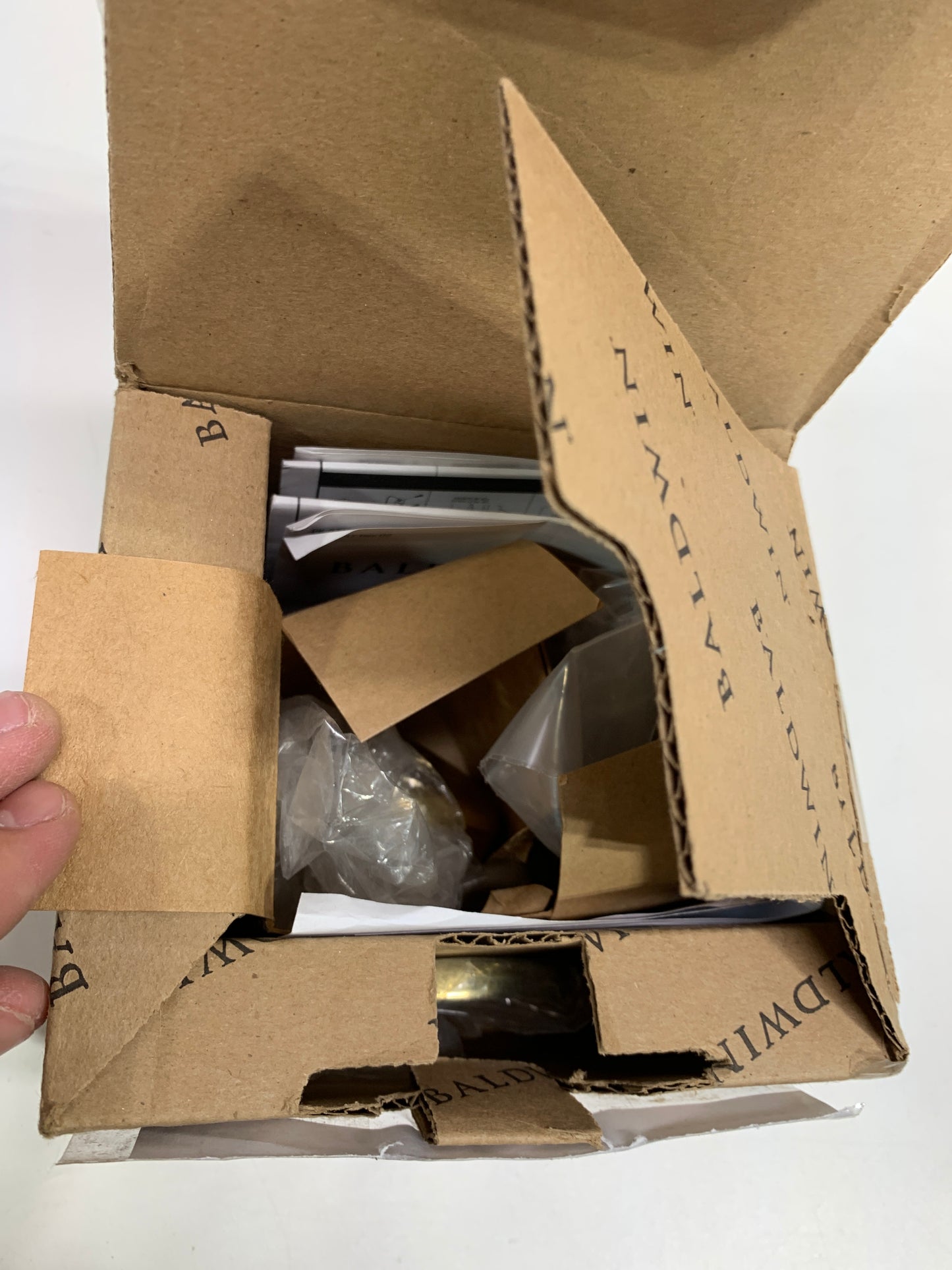 Baldwin Left Handed Non-Turning One-Sided Dummy Door Knob - Lifetime Polished Brass - 5015003IDM