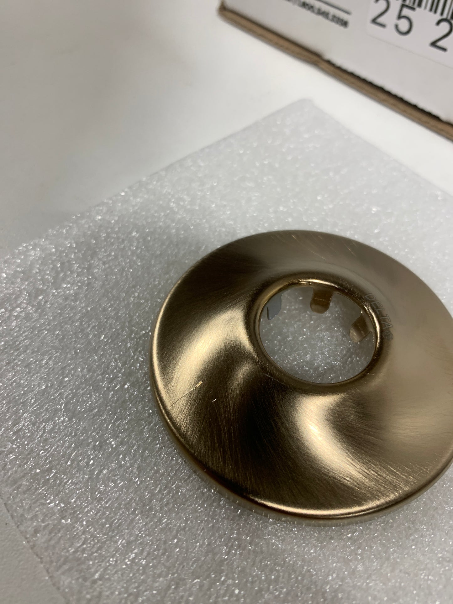 Scratch Delta champagne bronze 10 in. Ceiling-Mount Shower Arm and Flange in Champagne Bronze