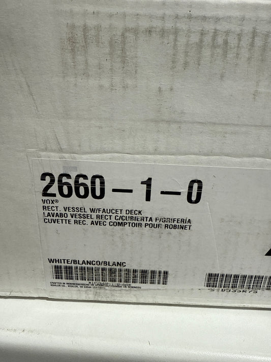 Vox 23 in. Rectangle Vitreous China Vessel Sink in White with Overflow Drain