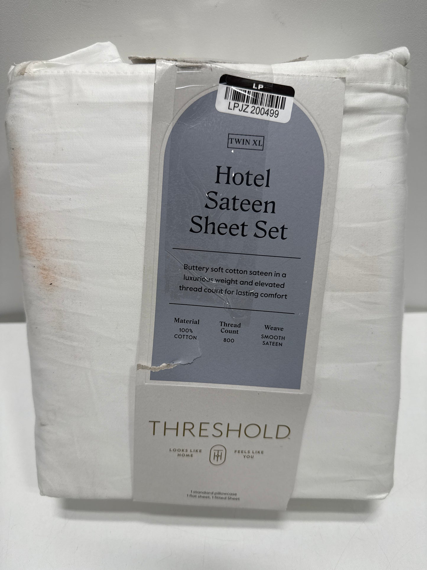 Twin/Twin XL 800 Thread Count 4pc Hotel Collection Sheet Set Single Baratta White - Threshold