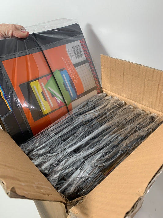 12 - Smead Cascading Wall Organizer, 6 Removable Folder Pockets, Letter Size, Gray/Bright Pockets (92060)