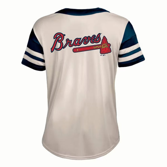 MLB Atlanta Braves Women's Antique White Jersey - M