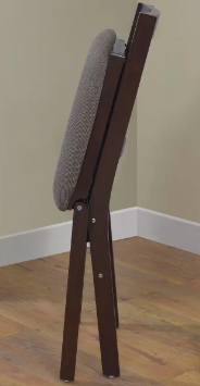 Stakmore Wood Folding Chair with Upholstered Seat, Espresso, 2-pack