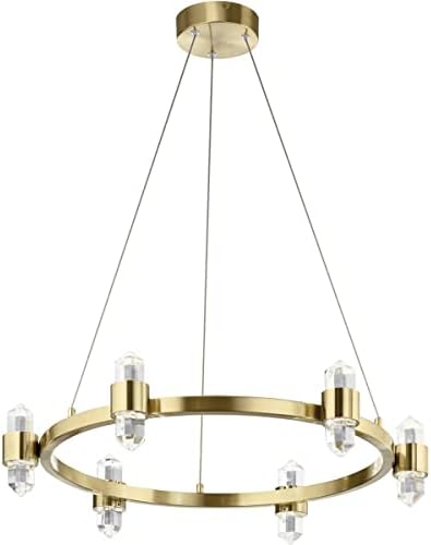 Elan 84066CG Arabella Chandelier, 12-Light LED 420 Total Watts, Champagne Gold