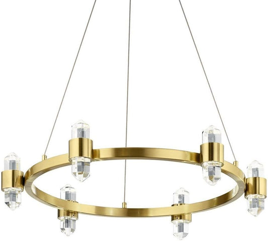 Elan 84066CG Arabella Chandelier, 12-Light LED 420 Total Watts, Champagne Gold