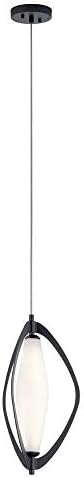 Elan 83872MBK Kivik Pendant, 1-Light LED 9 Watts, Matte Black