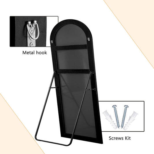 NeuType Arched Full Length Mirror, 71"x28"Full Body Mirror Black