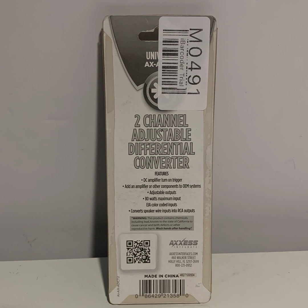 Metra AXADCT2 2-Channel Line Output Differential Convertor 80 Watt