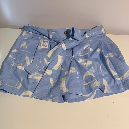 Women's High-Rise Pleat Front Shorts - a New Day Blue/White