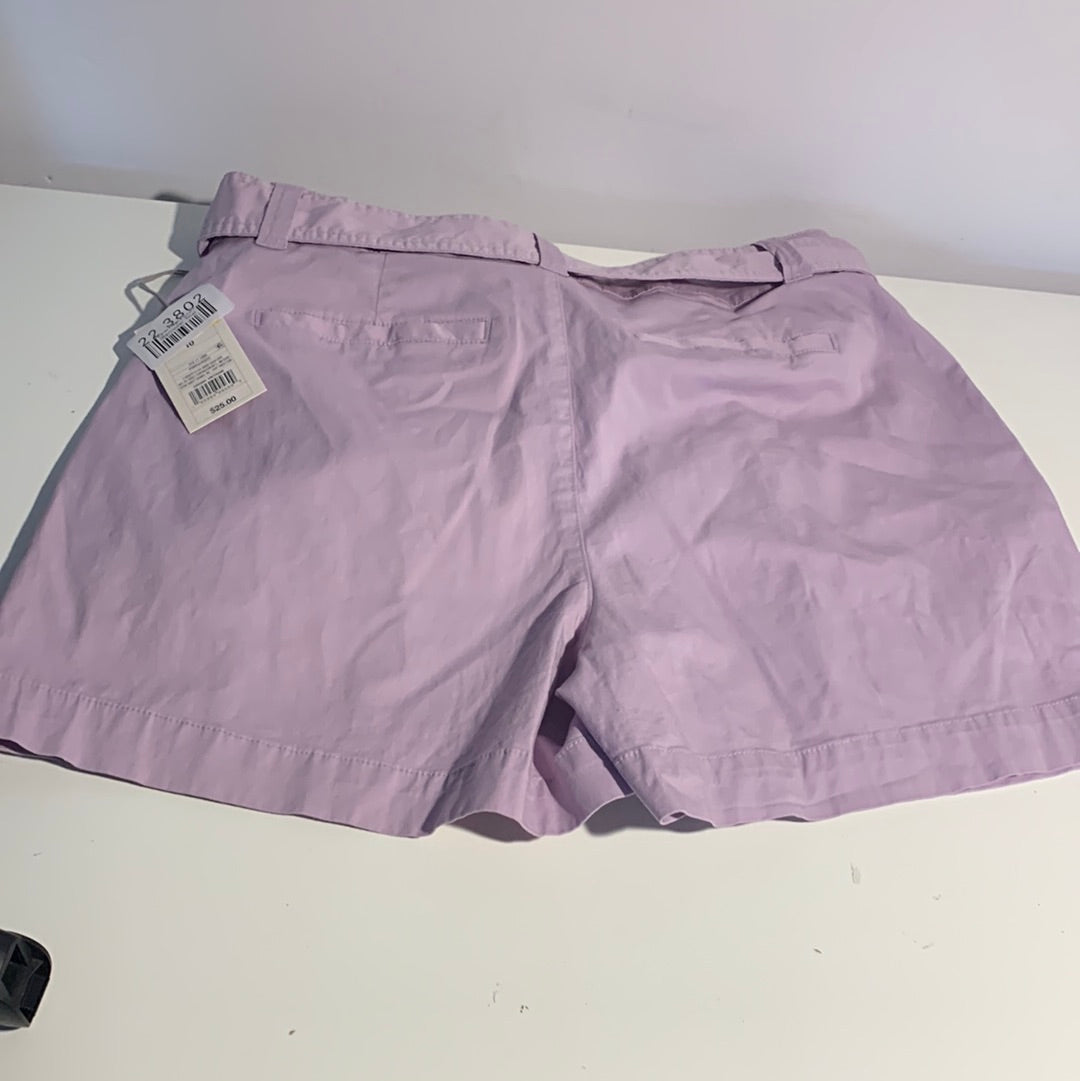 Shorts de tiro alto con pliegues en el frente para mujer - a New Day Purple