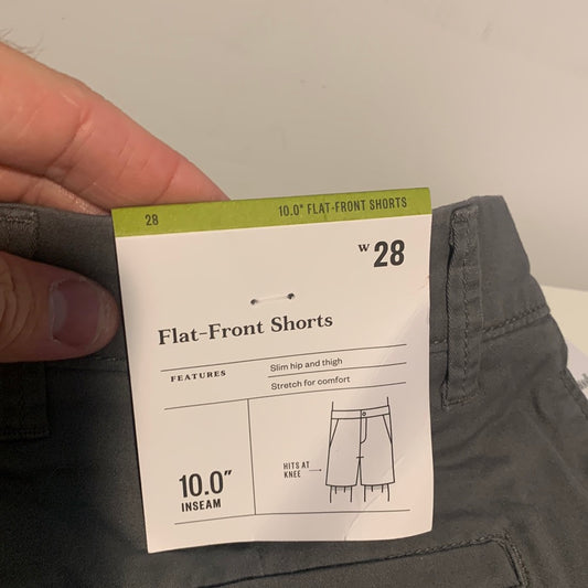 Goodfellow & Co Dark Grey Mens Shorts Flat Front Slim