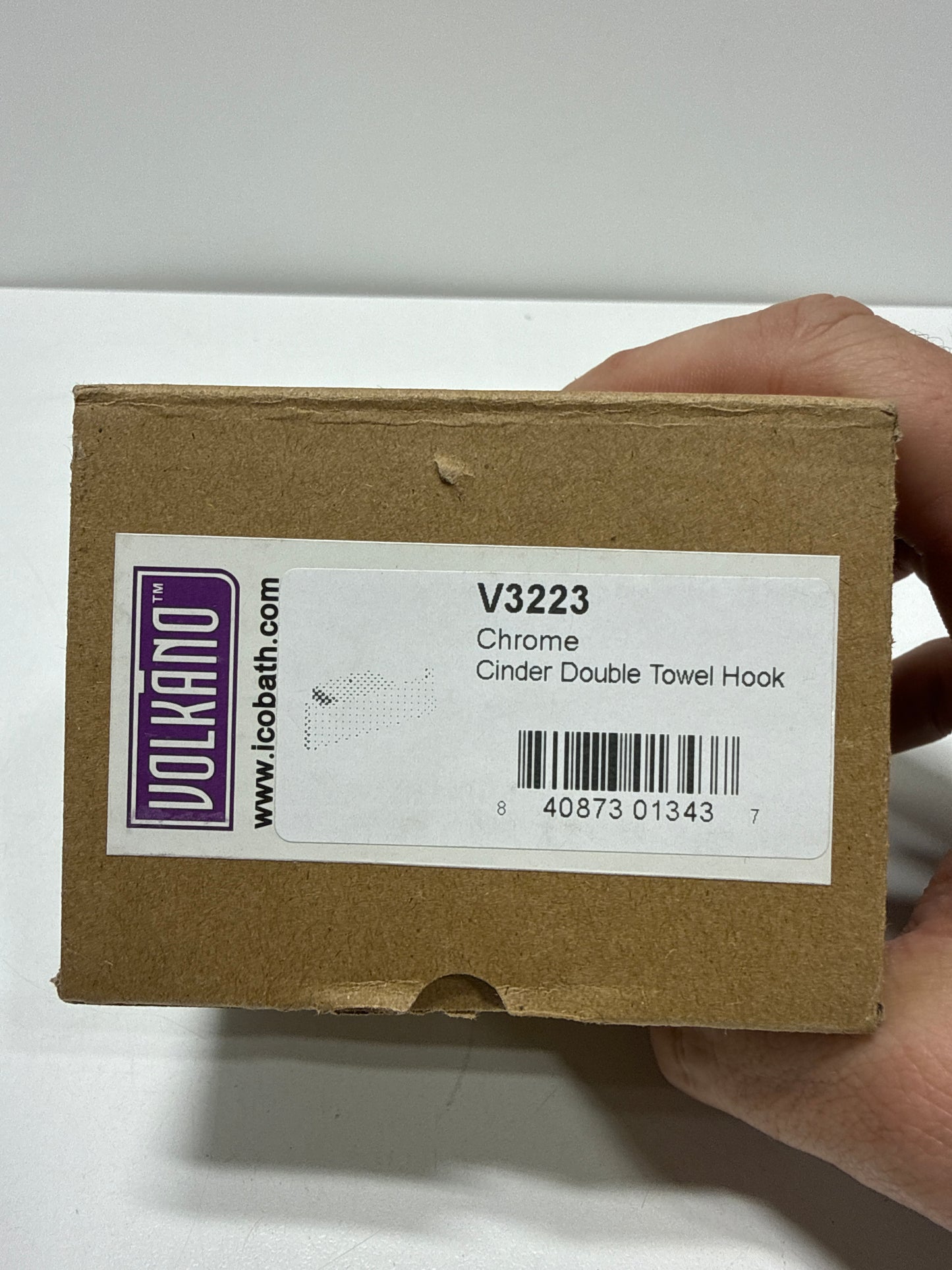 ICO Bath V322 Volkano Cinder Double Robe Hook - Chrome