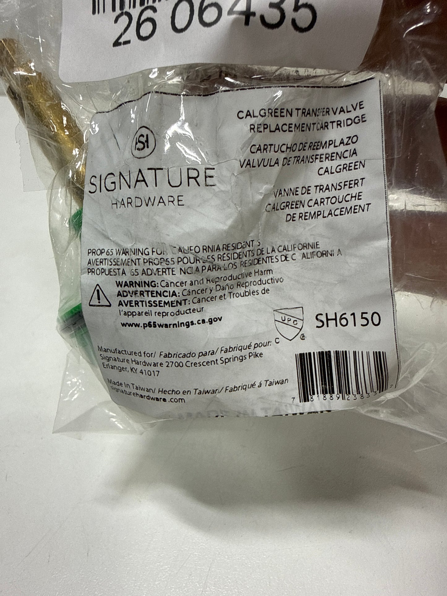 Signature Hardware 446522 Single-Function Diverter Valve Cartridge Valves Rough in