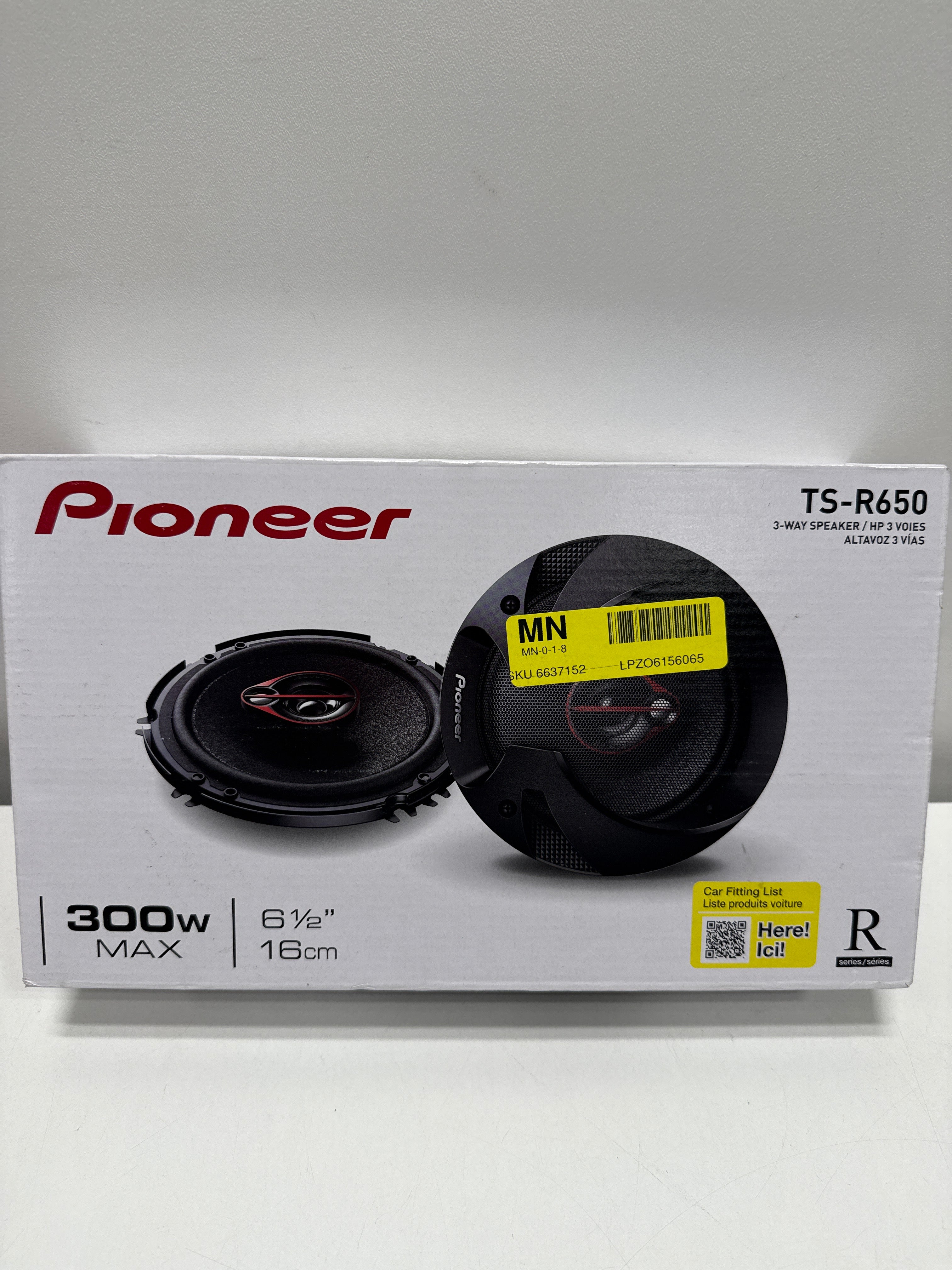 Pioneer - 6.5" - 3-way, 300 W Max Power, Coaxial Speakers (pair) - Black