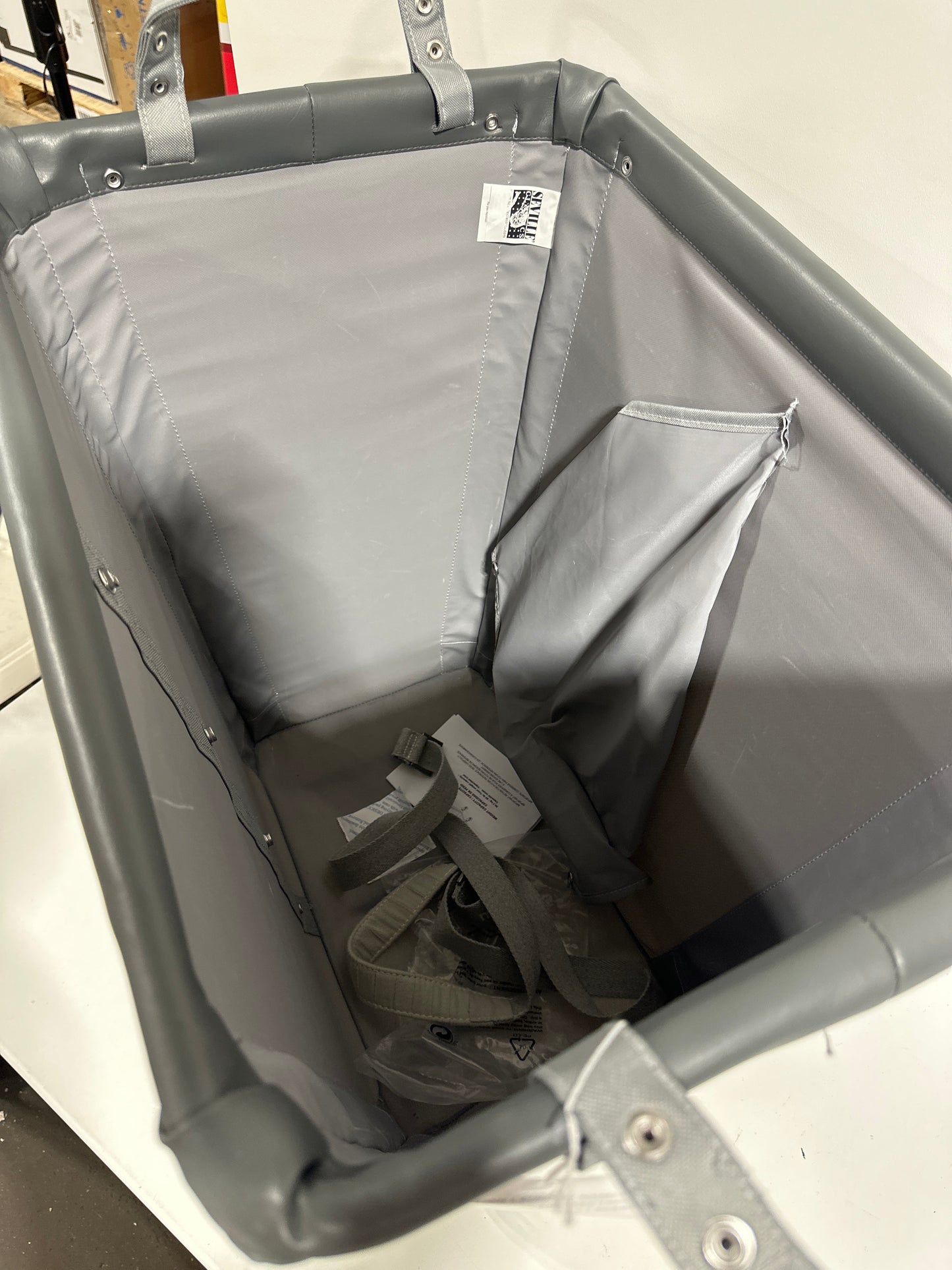 Missing Wheel Seville 2 Section Laundry Hamper