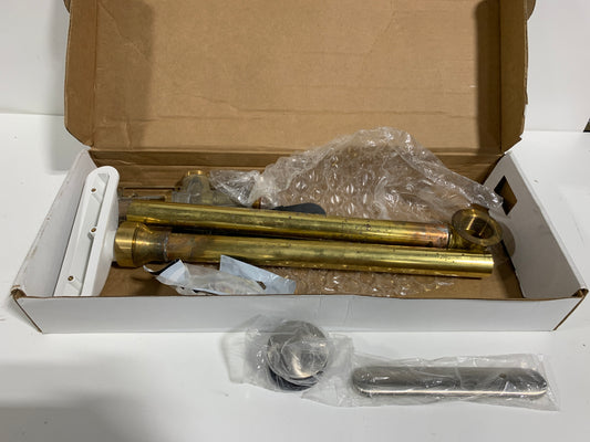 KOHLER 7271-BN Clearflo Slotted Overflow Brass Bath Drain with Toe-Tap Stopper, Above- or Through-the-Floor Installation, Vibrant Brushed Nickel