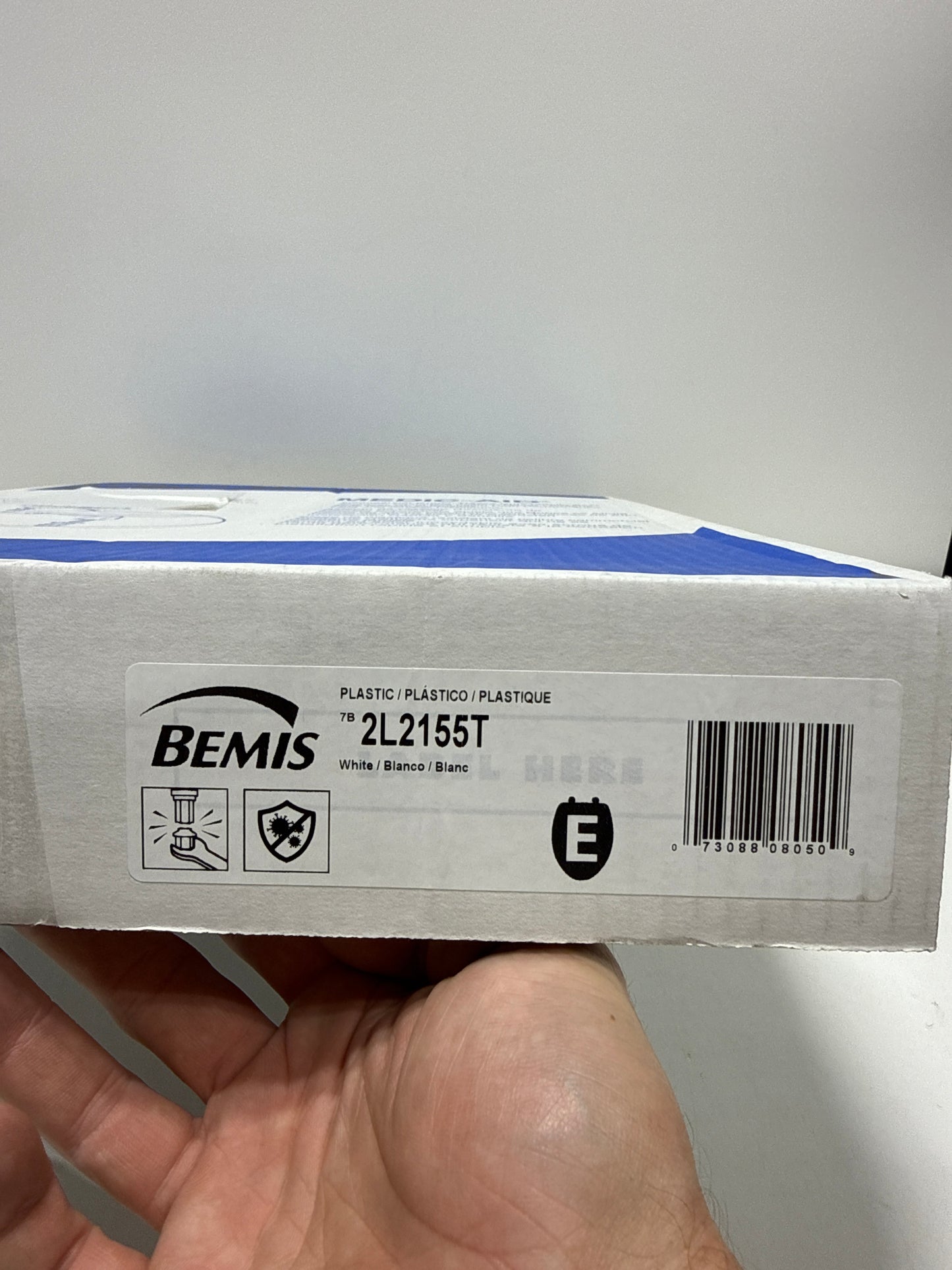 BEMIS 2L2155T 000 Medic-Aid 2" Lift Raised Open Front Plastic Toilet Seat, ELONGATED, Long Lasting Solid Plastic, White