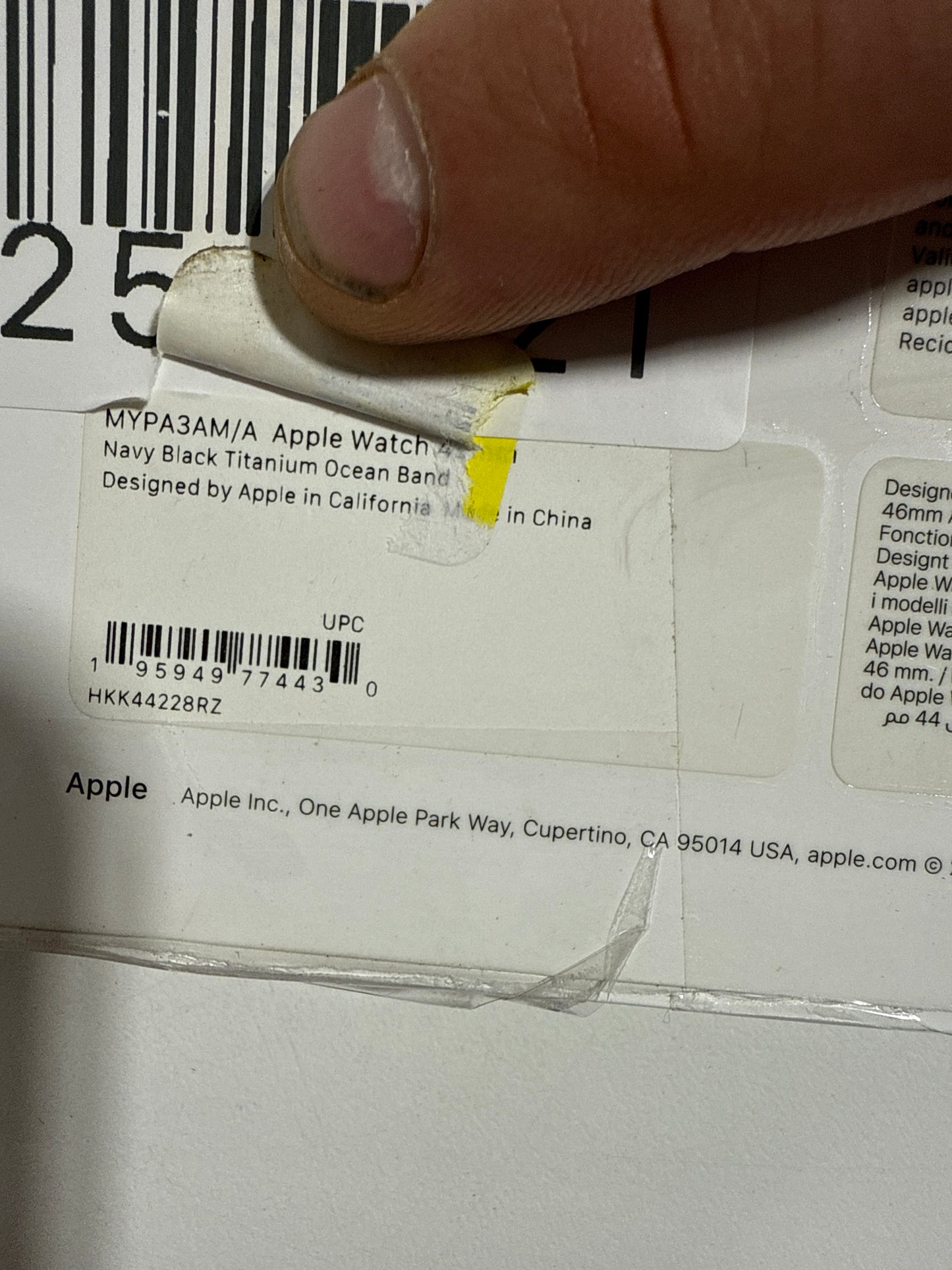 Apple - 49mm OceanBand - Black Titanium Finish - Navy