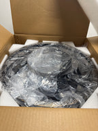 Pacific Core 16 in. Indoor Industrial Round Caged Low Profile Ceiling Fans with No Bulb Included with Remote Included