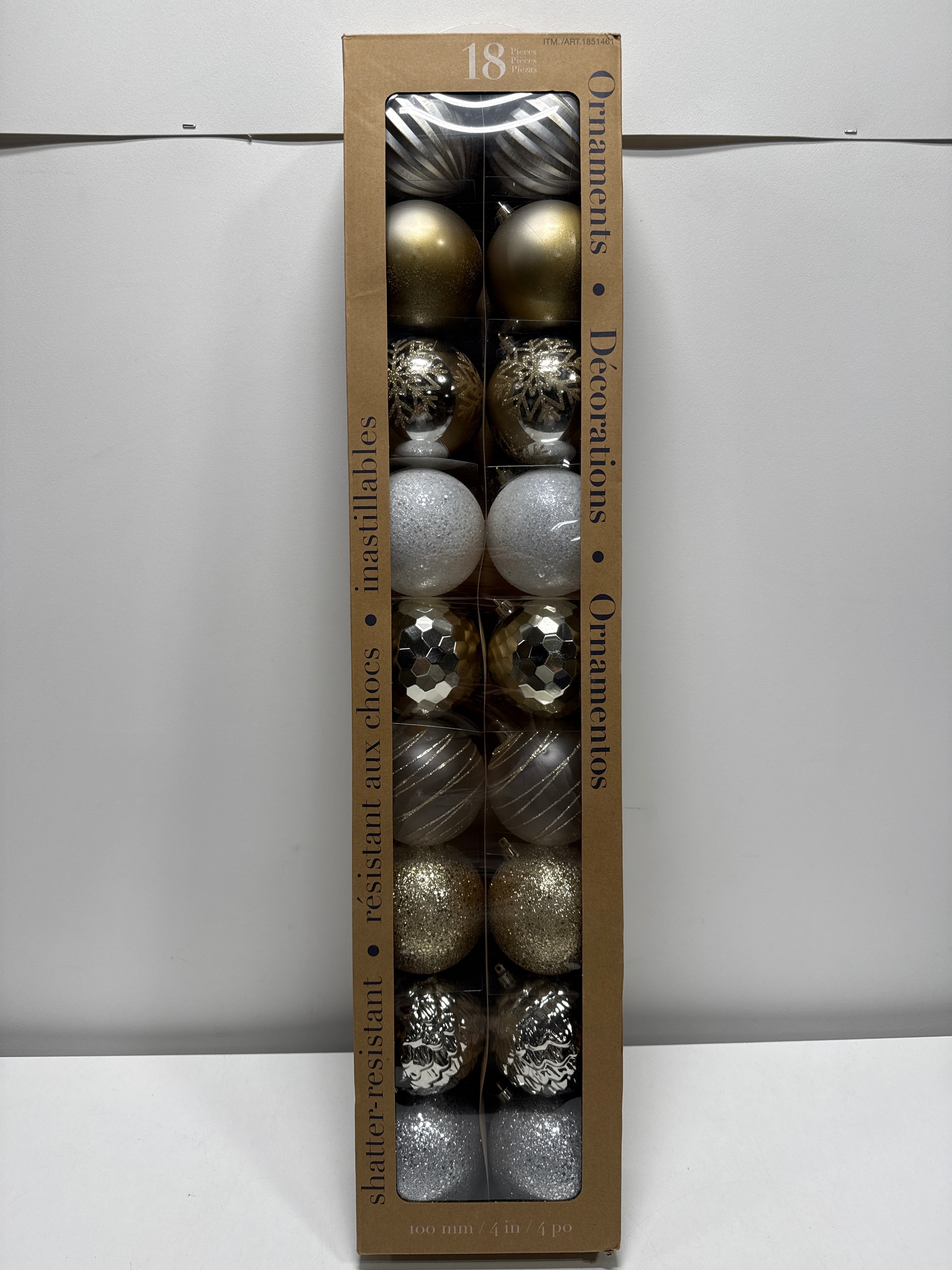 Kirkland Shatter Resistant Ornaments 18-count Assorted Colors - *Christmas & Seasonal