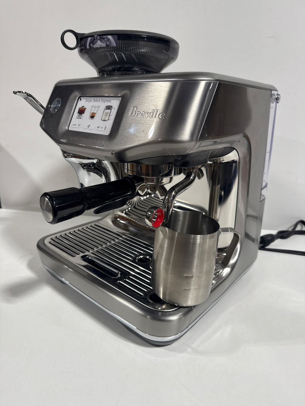 Scratch & Dent Breville the Barista Touch Impress Espresso Machine with Grinder & Milk Frother Espresso Maker