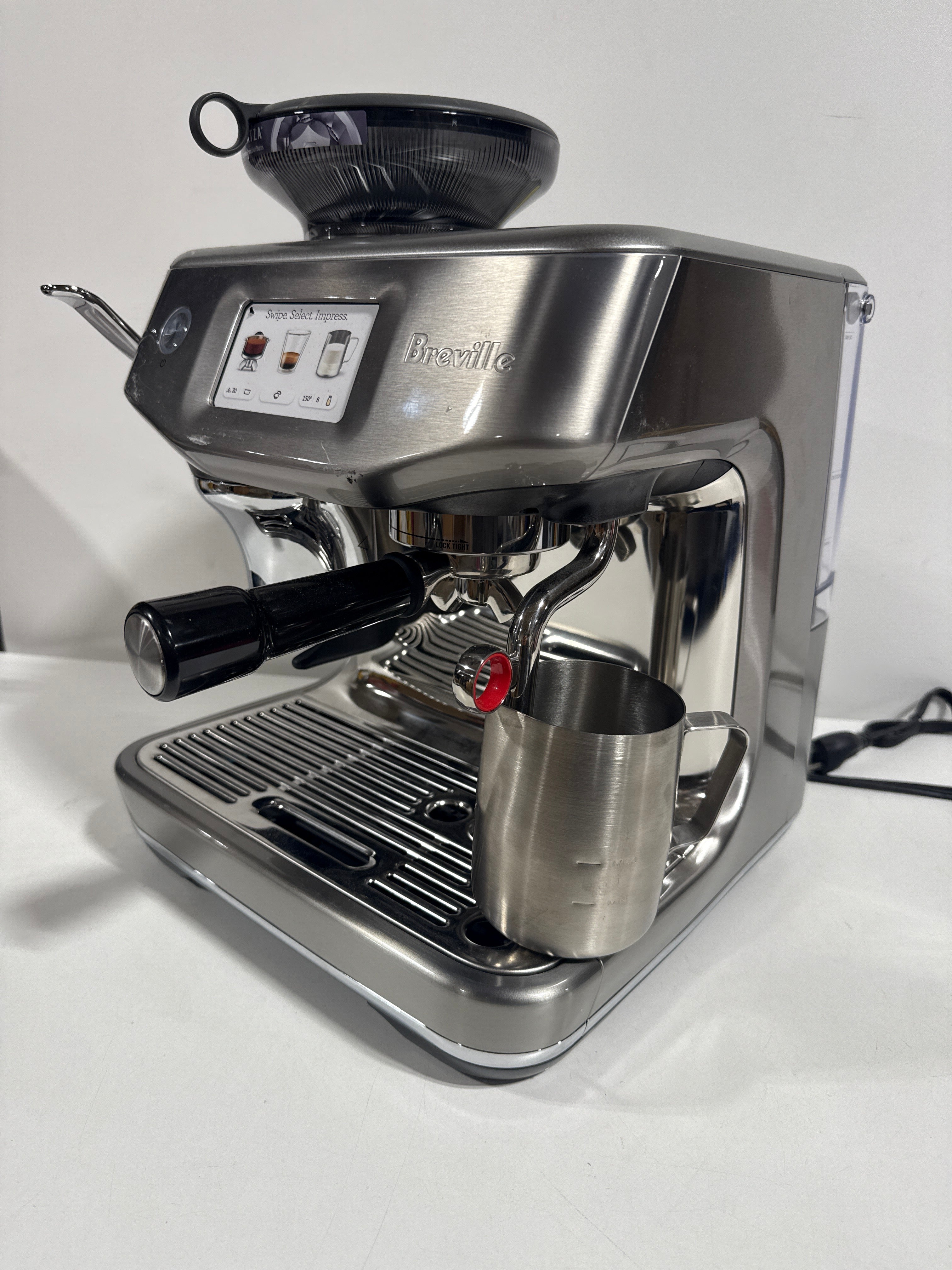 Scratch & Dent Breville the Barista Touch Impress Espresso Machine with Grinder & Milk Frother Espresso Maker