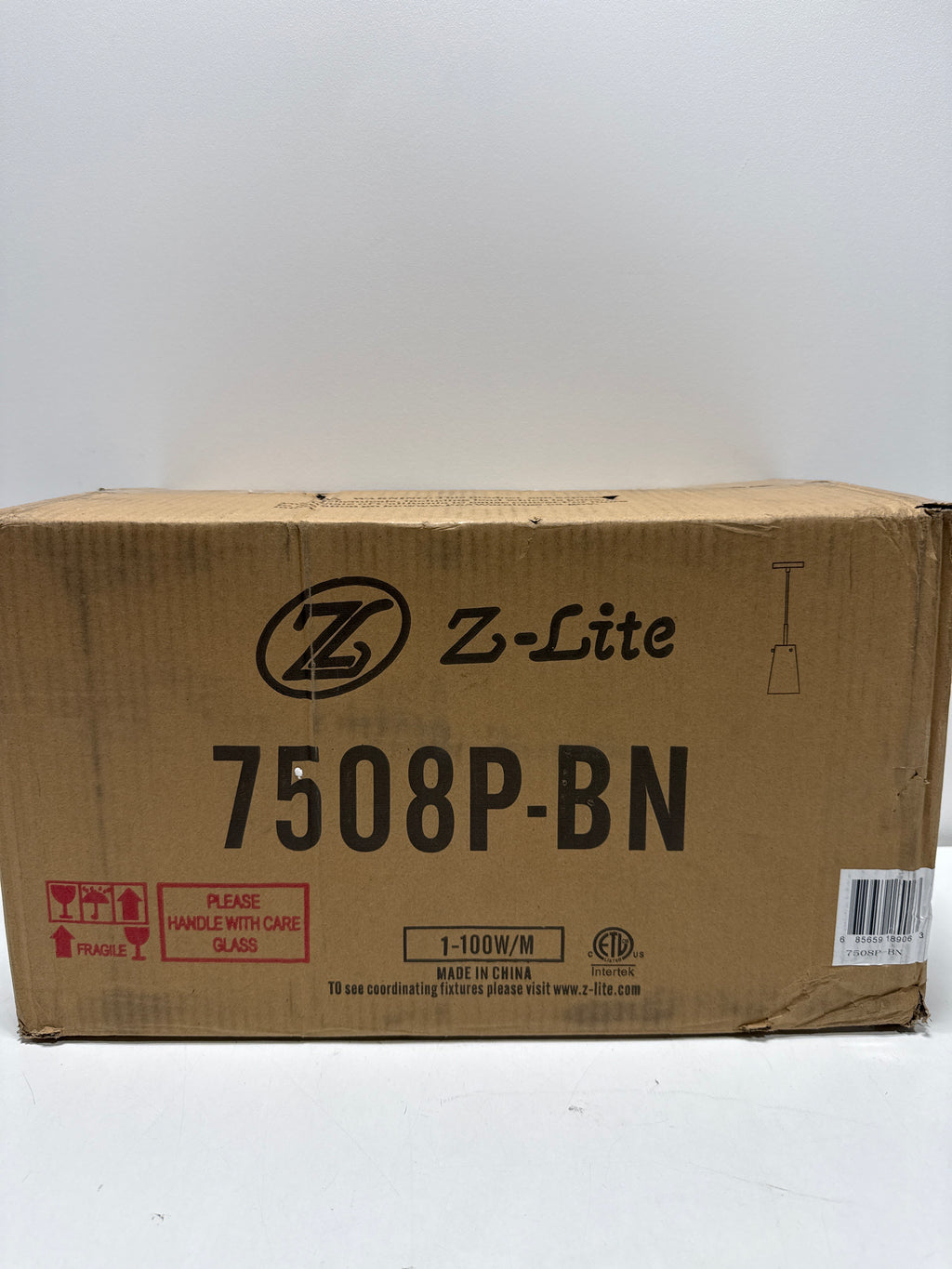 Z-Lite 7508P-BN Kira Pendant, 1-Light 60 Watts, Brushed Nickel