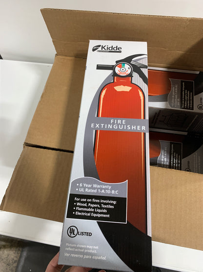 Kidde Fire Extinguisher for Home 1-a:10-B:C Dry Chemical Extinguisher Red Mounting Bracket Included 5 pack - *Tools