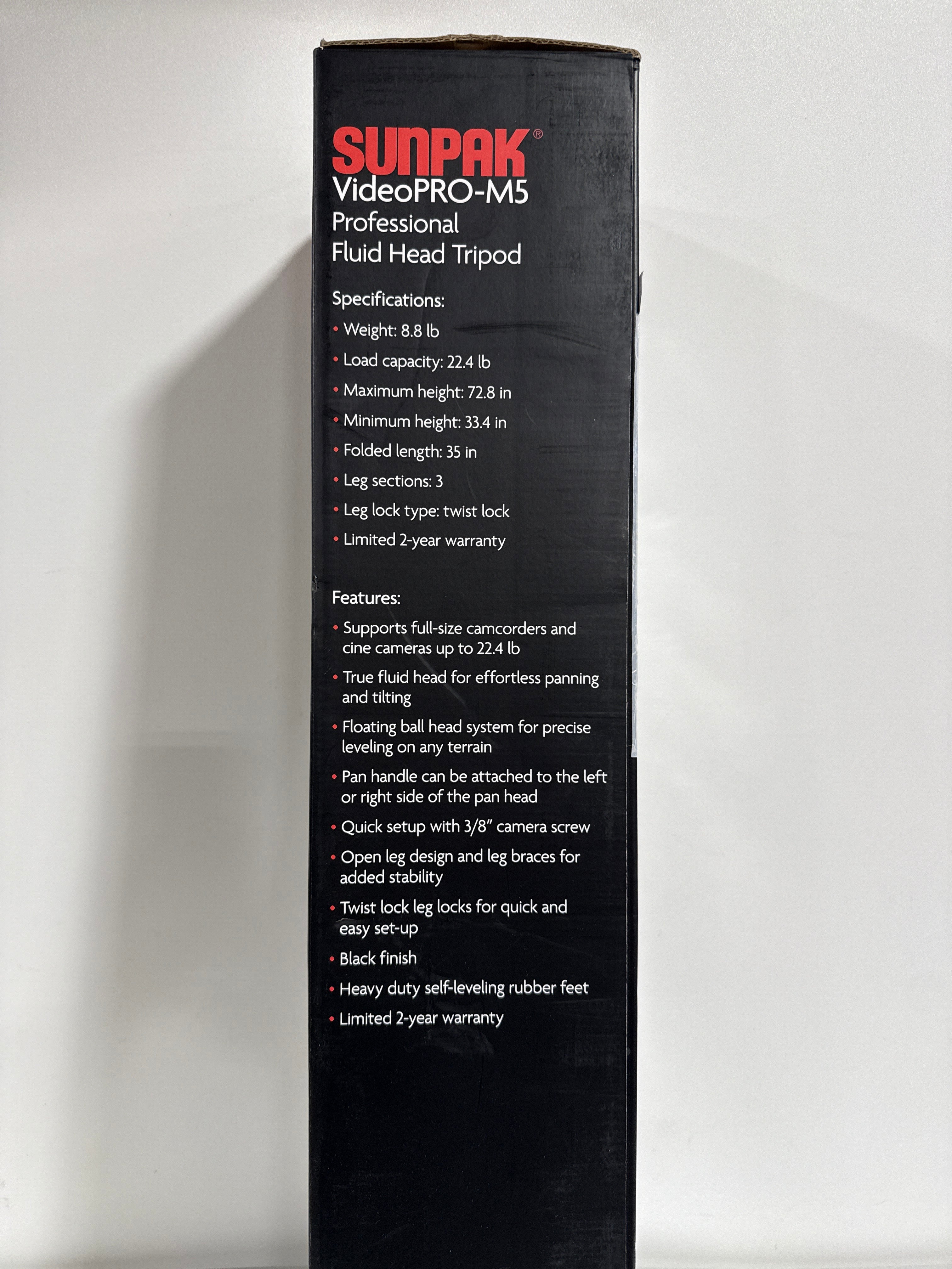 Missing Mounting Plate Sunpak - VideoPRO-M5 72.8-inches Tripod - *Cameras Camcorders & Drones