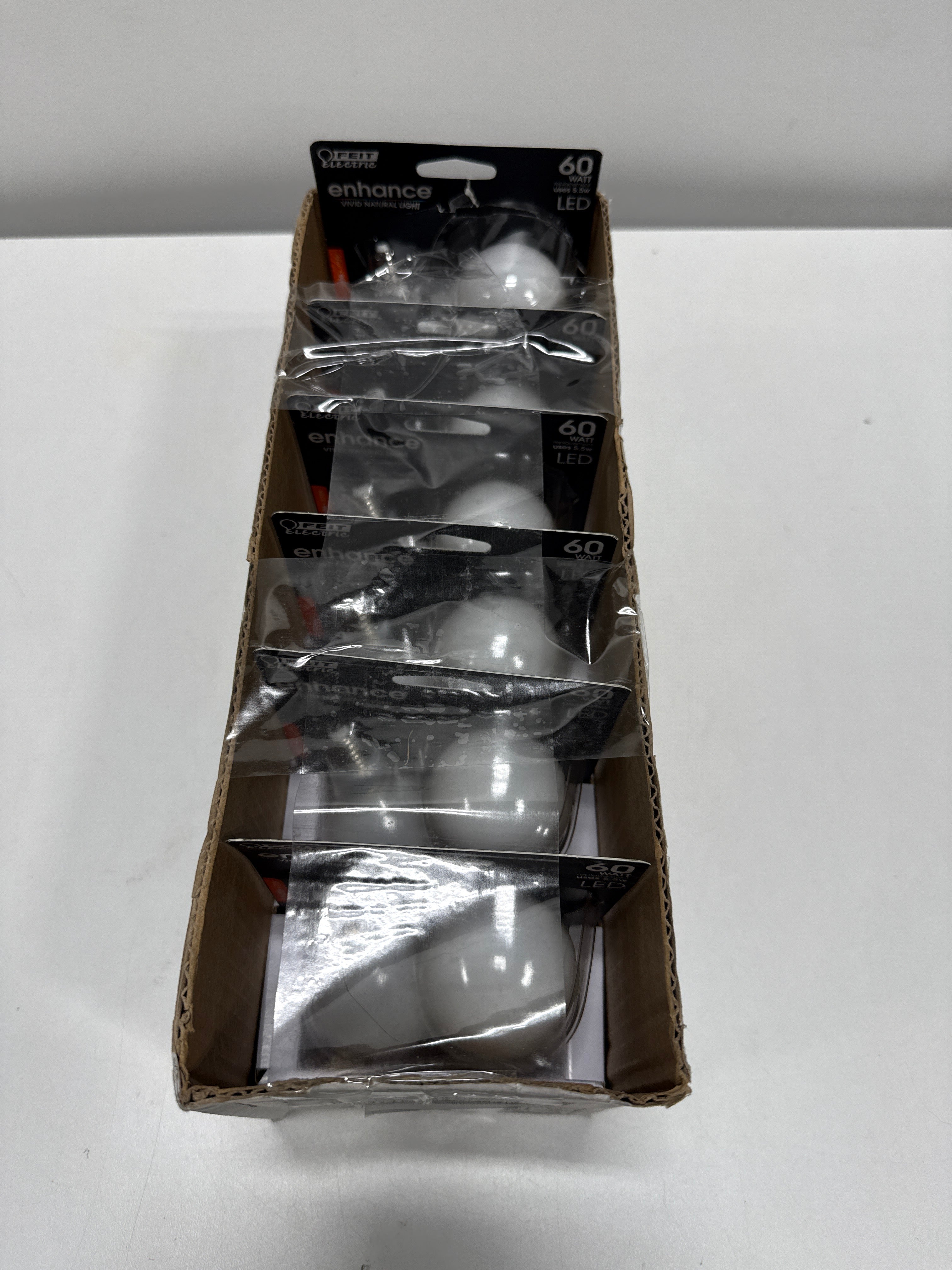 12 x Feit G16.5 E12 (Candelabra) LED Bulb Soft White 60 Watt Equivalence