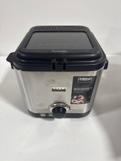 No Plug - Bella PRO - 1.6-qt. Deep Fryer - Stainless Steel