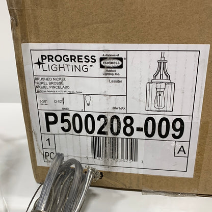 Progress Lighting Lassiter 6" Wide Mini Pendant Brushed Nickel