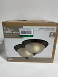 11 in. 1-Light Oil Rubbed Bronze Flush Mount (2-Pack) - *Lighting & Electrical