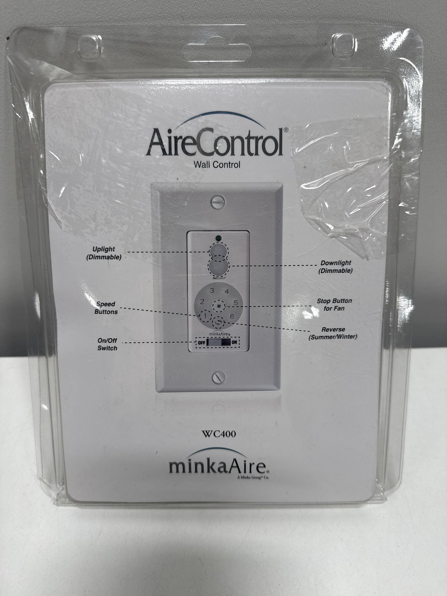 Minka-Aire DC Fan Wall Remote Control Full Function in White