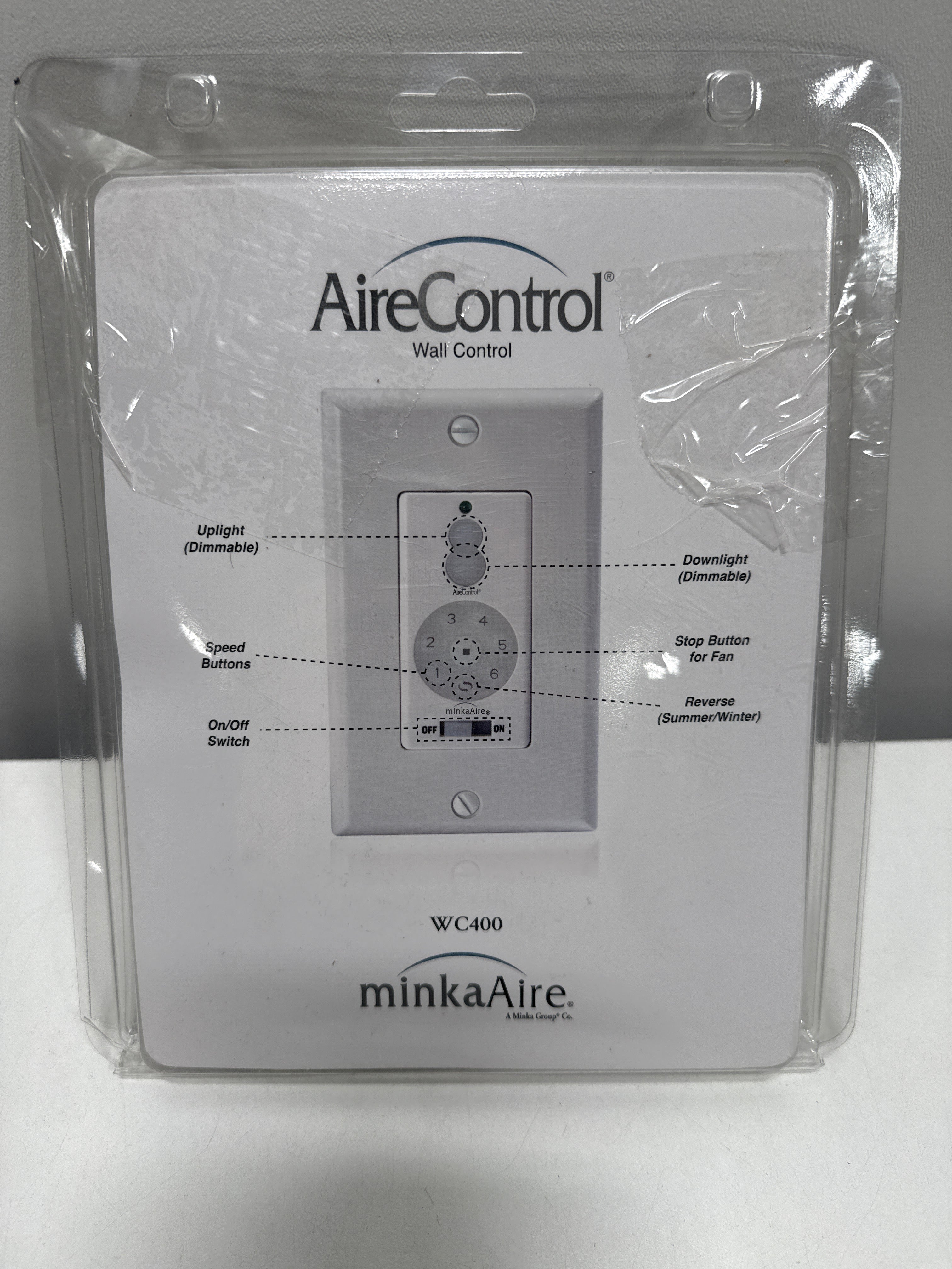 Minka-Aire DC Fan Wall Remote Control Full Function in White
